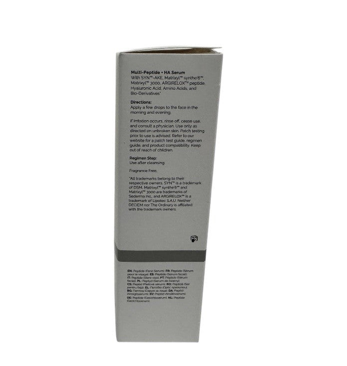 The Ordinary Multi-Peptide + HA Serum, 2oz/60ml, Peptides Formula, New In Box3