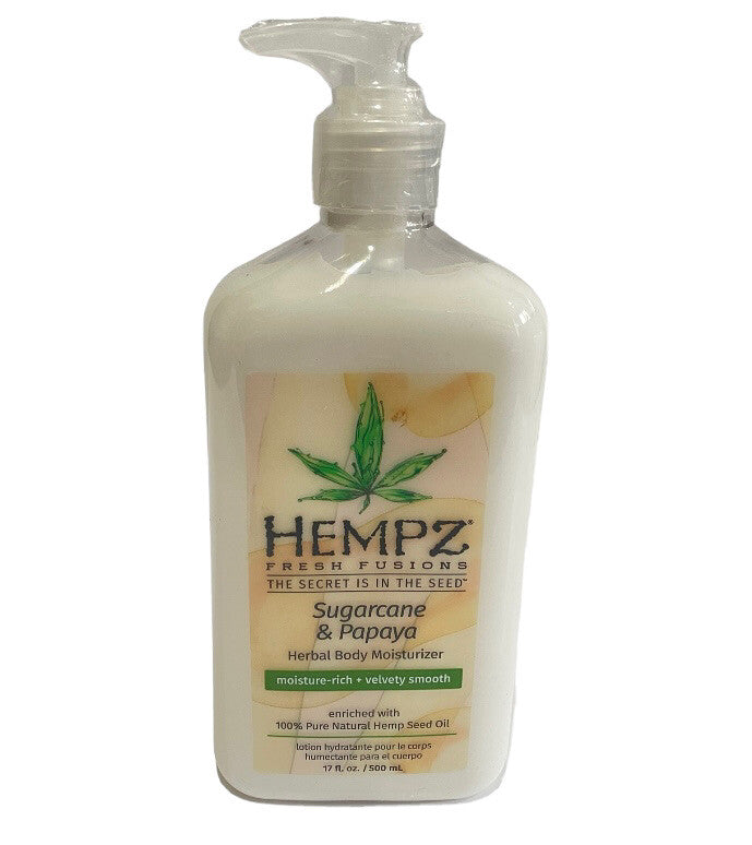 Hempz NEW Sugarcane & Papaya Fresh Fusion Body Moisturizer After Tan Lotion 17oz0