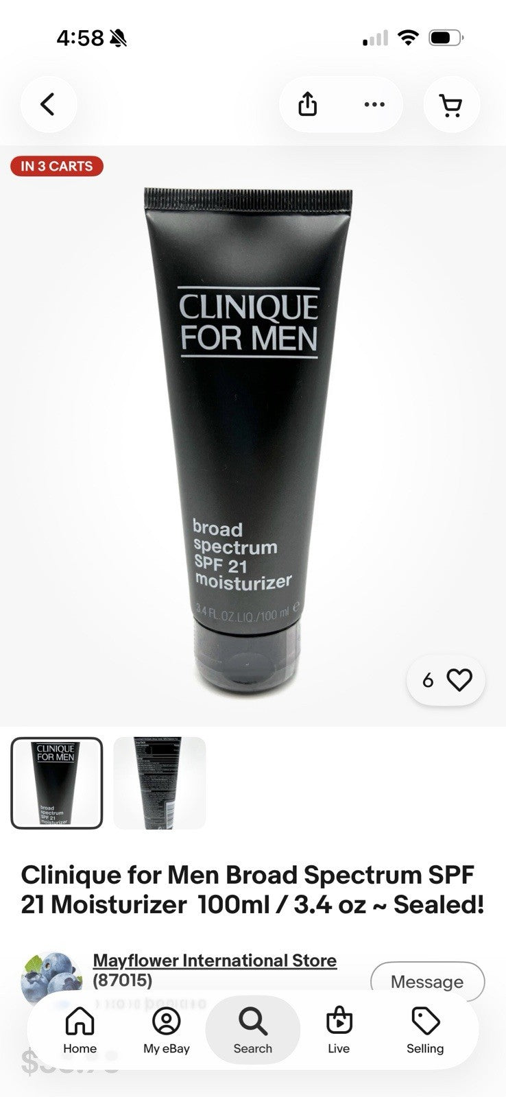 Clinique for Men Broad Spectrum SPF 21 Moisturizer  100ml / 3.4 oz ~ Sealed!0