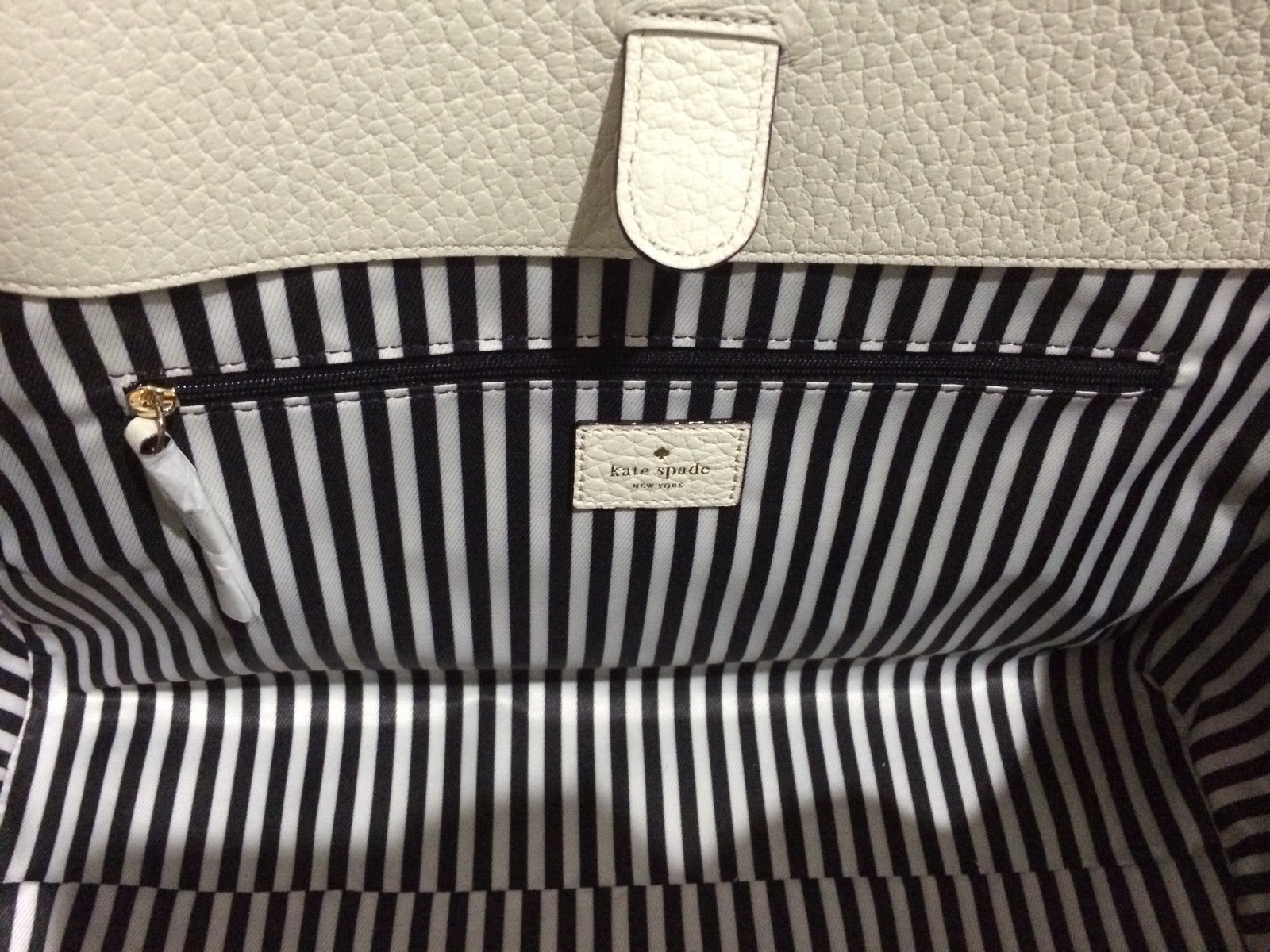 NWT Kate Spade Southport Avenue LYDIA Porcelin Blk Leather Satchel WKRU2720 Bag 4