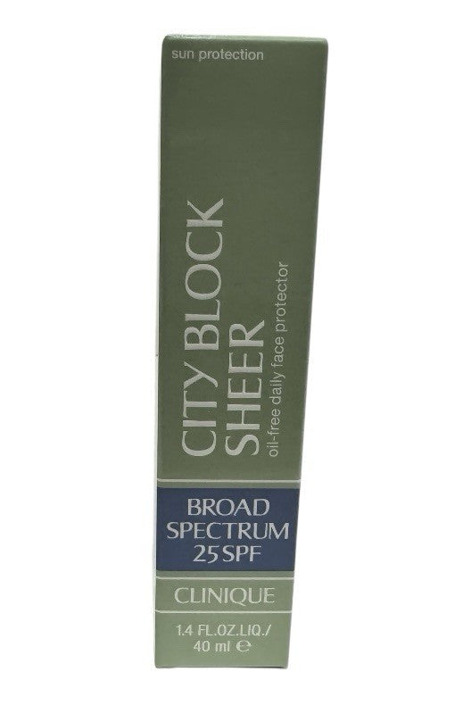 Clinique City Block Sheer SPF 25 Oil Free  1.4 oz / 40 ml FULL size NEW in box2