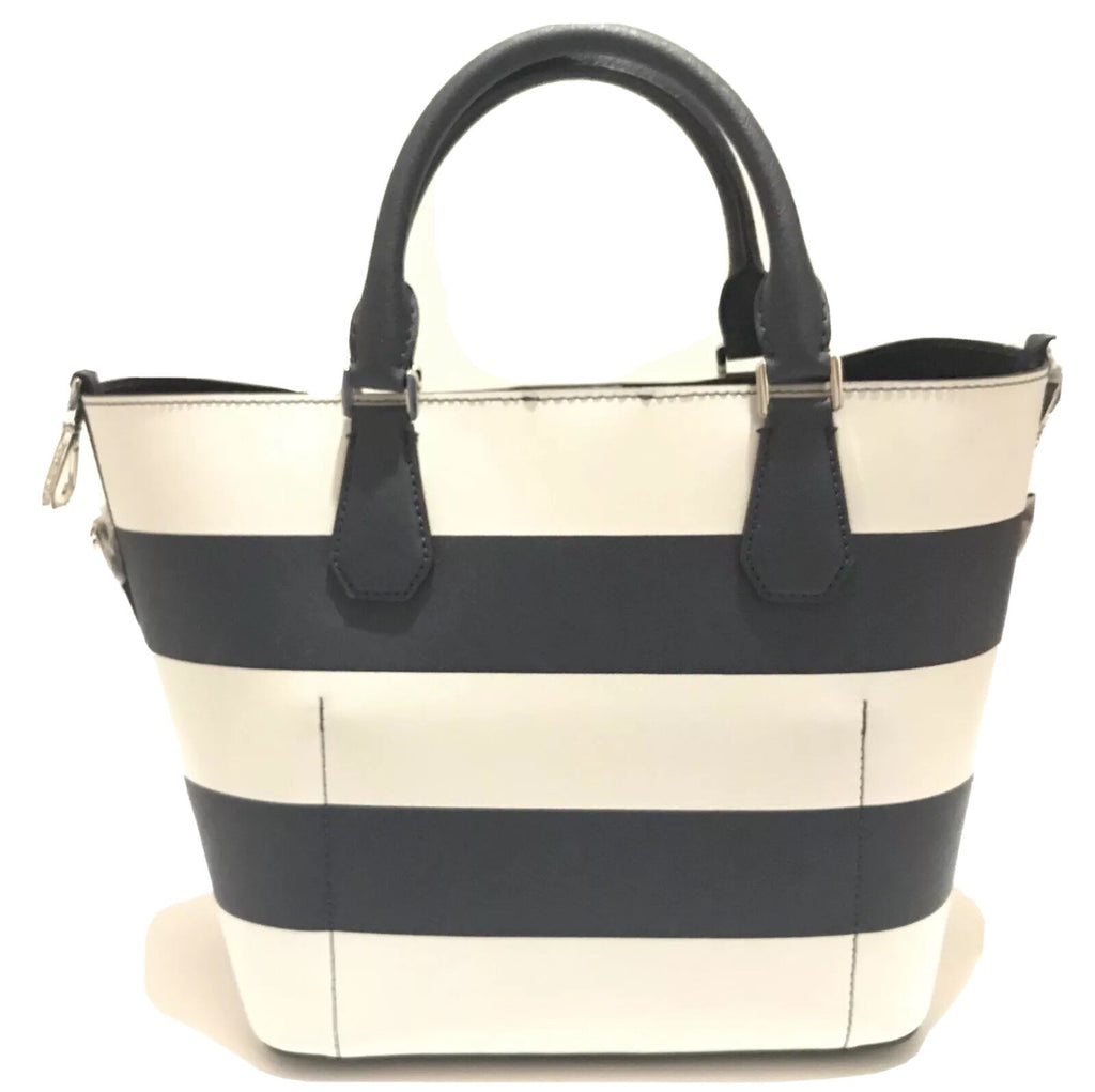 Michael Kors Greenwich Large Saffiano Leather Navy Stripe Grab Bag New With Tag4