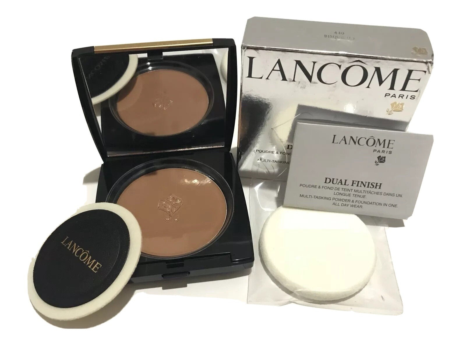 Lancome Dual Finish Bisque (C) 440 Powder & Foundation In One Full Size NIB0