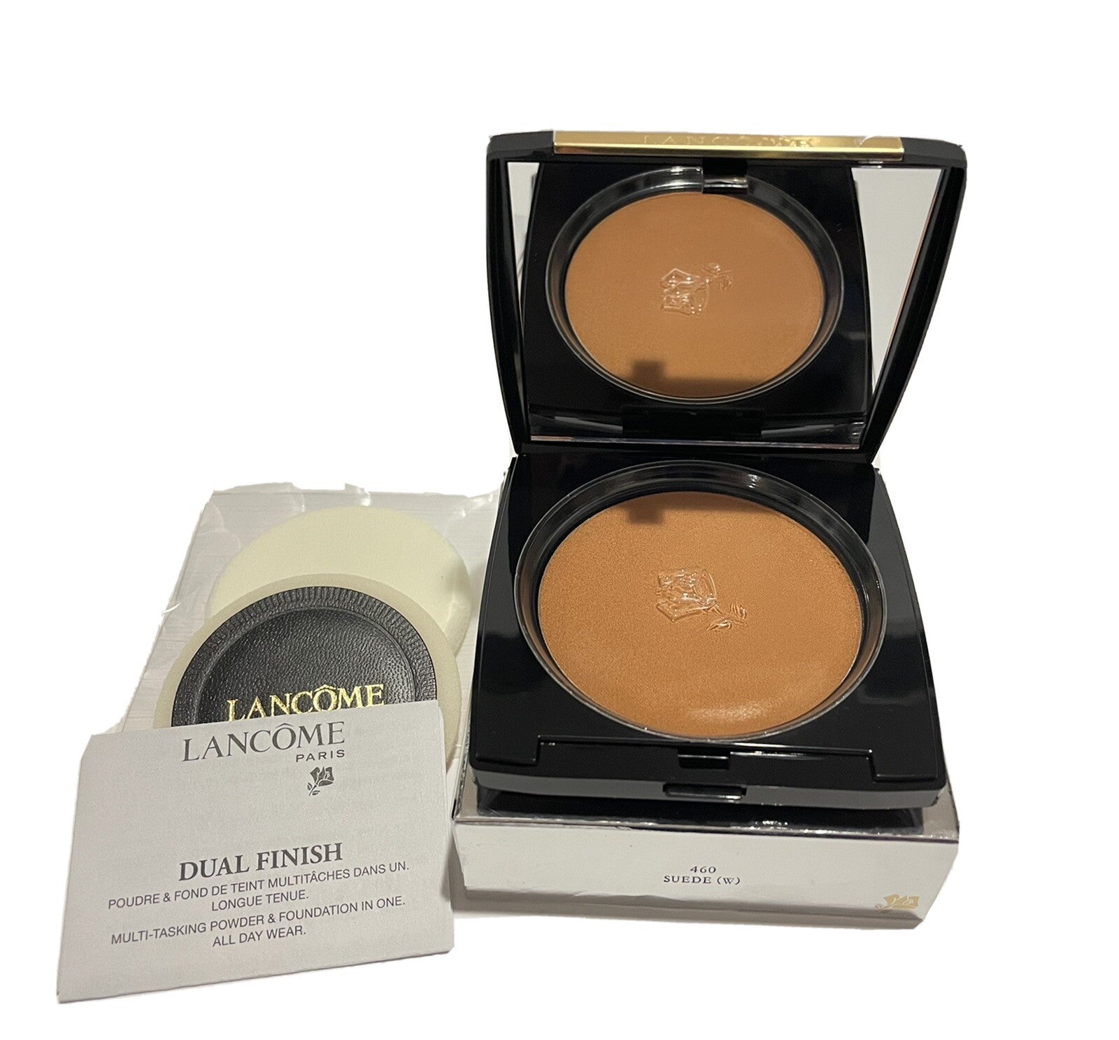 Lancome Dual Finish Multi Tasking Powder & Foundation In One 460 SUEDE (W) NIB0