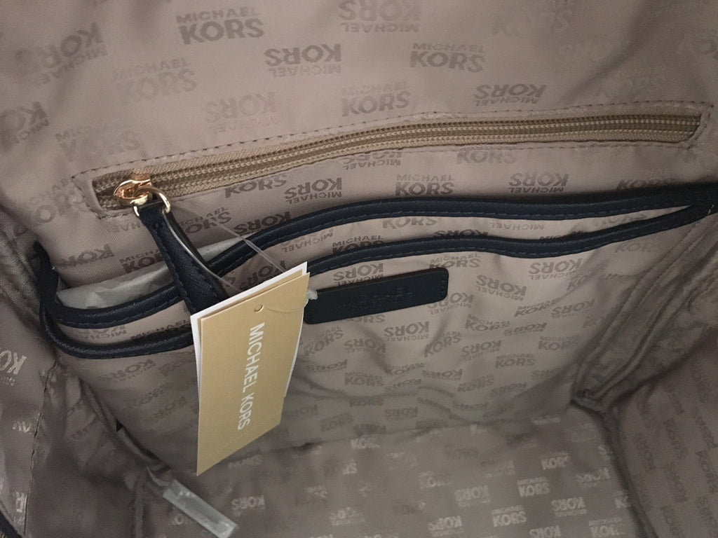 Michael Kors Abbey Large Nylon Navy Backpack 35T7GAYB3C  New W/Tag6