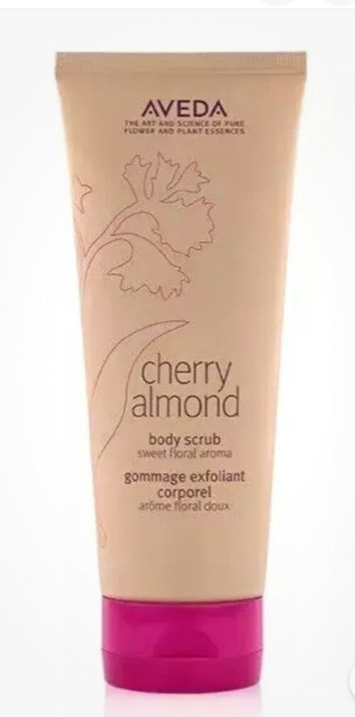 AVEDA Cherry Almond Body Scrub Sweet Floral Aroma 6.7oz/200ml New & Never Used2