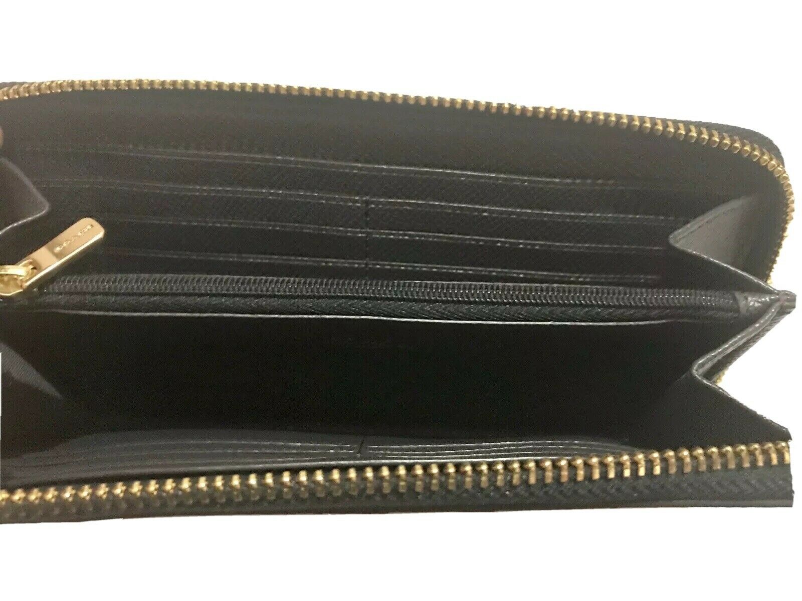 Coach F24413 RFID Accordin Zip Around Midnight Leather Wallet Wristlet New W/Tag - Image 4