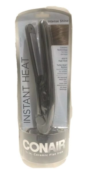 Conair-CS4VN-Instant-Heat-Ceramic-34-Inch-Flat-Iron-New-In-Box-254496280456