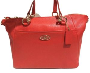 Coach COLETTE Pebbled Leather Satchel Crossbody CardinalRed Bag F34508 New W/Tag